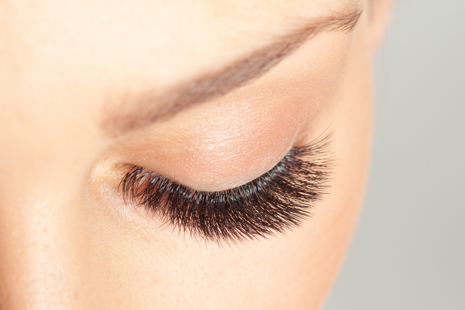 Woman Eyes with Long Eyelashes. Eyelash Extension. Beautiful Lashes.