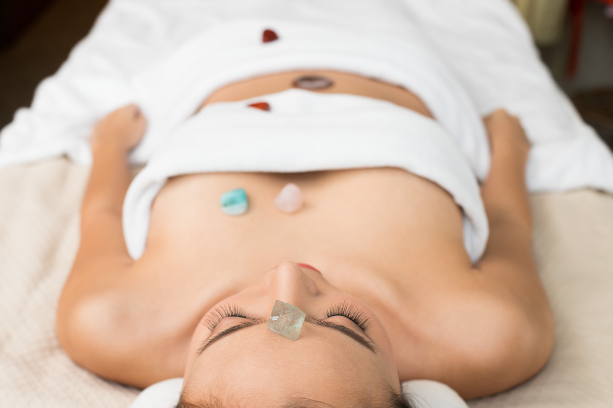 Chakra Balancing massage scrub hot stone